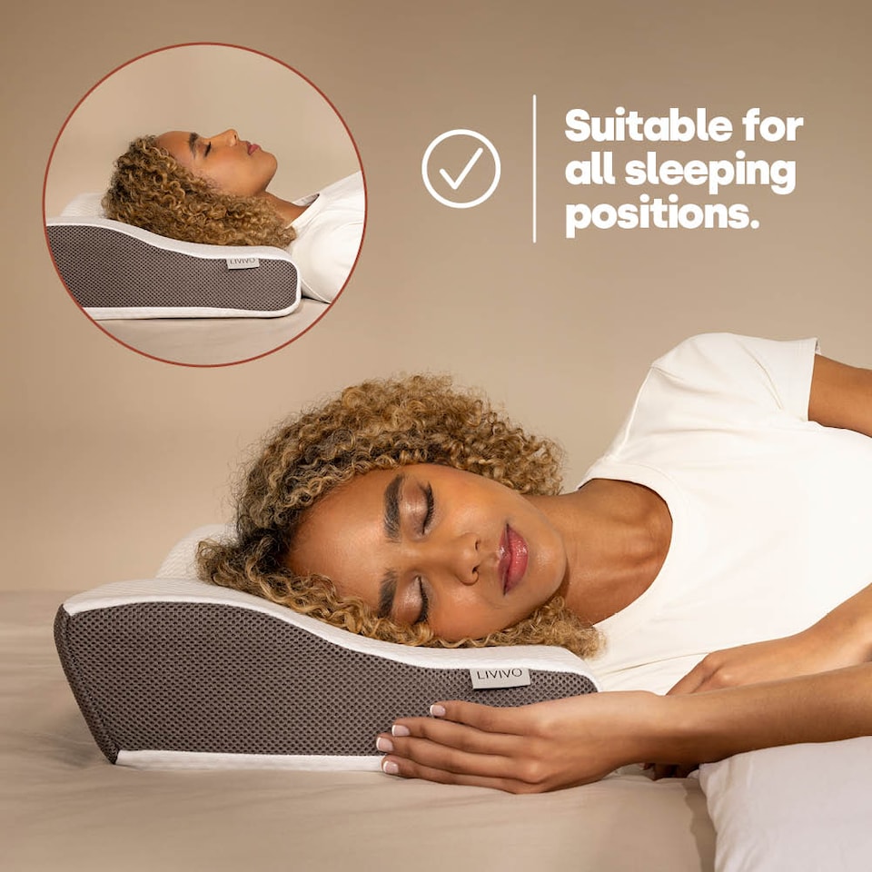 image 1 of Memory foam neck contour pillow