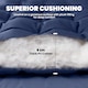 image 3 of Outsunny Sleeping Mat, Foldable Camping Pad with Elastic Straps Dark Blue | Blue | Dark blue | 200 x 80 x 8 cm