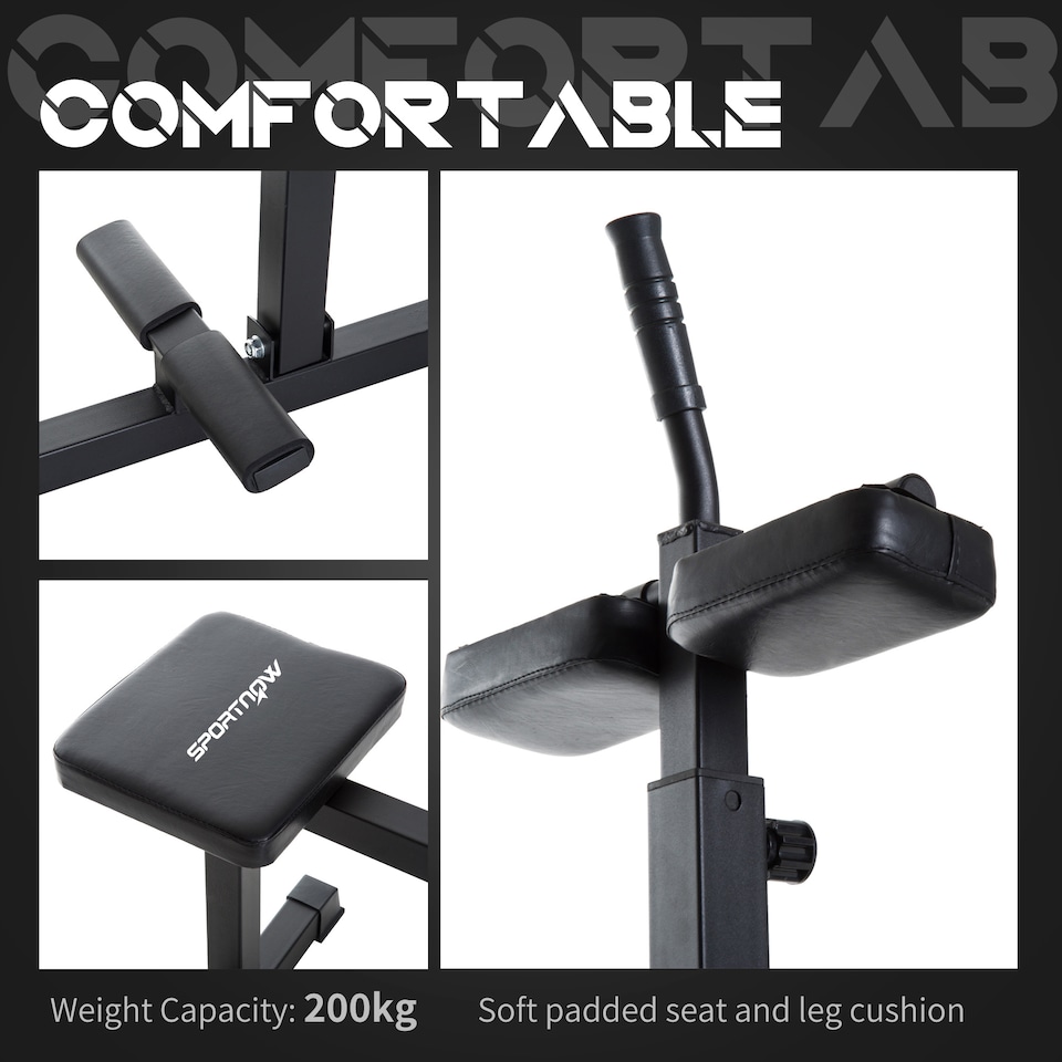 image 1 of SPORTNOW Seated Adjustable Leg Extension Machine with Plate Loaded | Black
