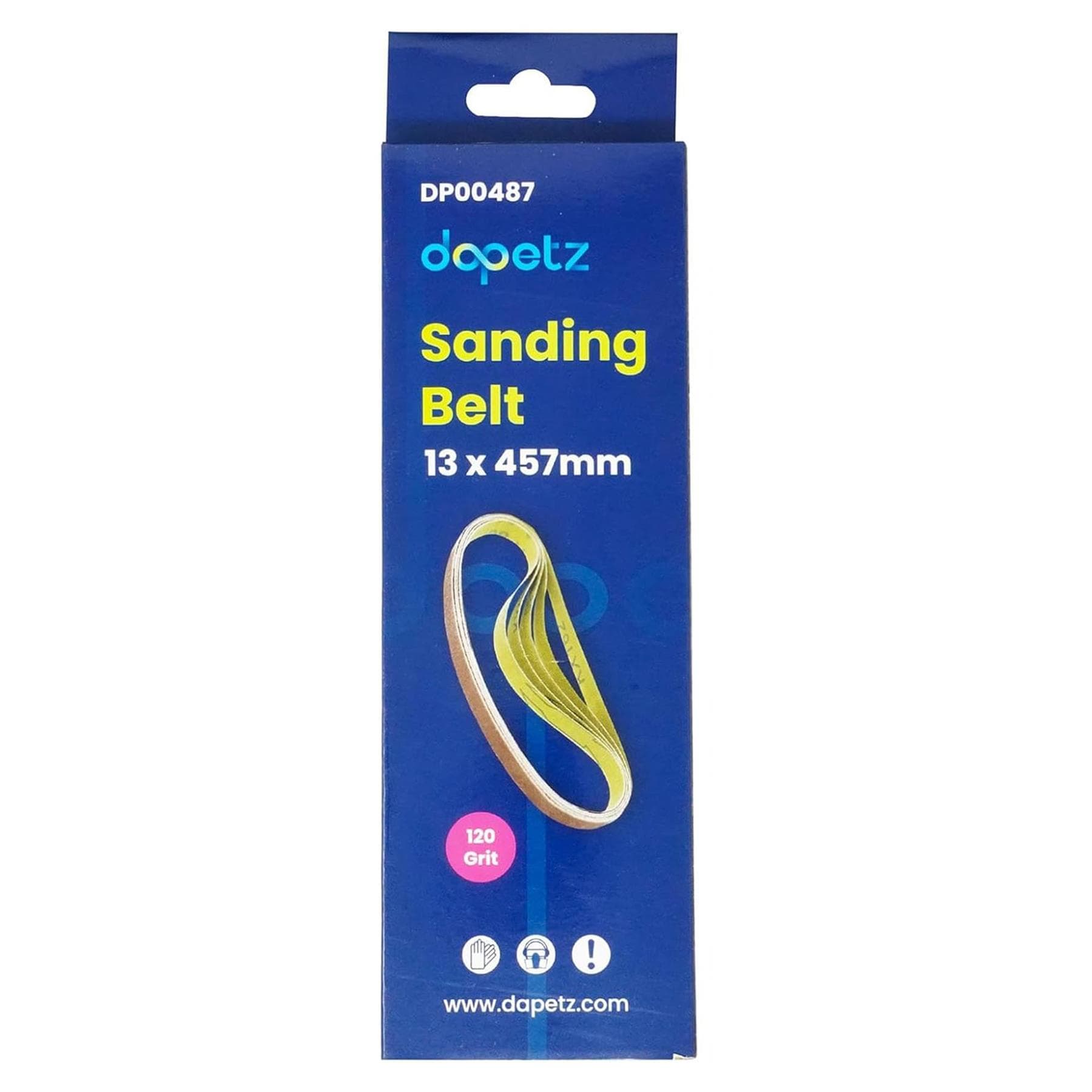 Dapetz ® Sanding Belts 13mm x 457mm, 5 Pieces Sander Belts 120 Grit Aluminum Oxide for Black+Decker Belt Sander, Ideal for Grinding, Sharpening, and D