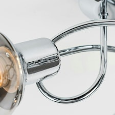 ValueLights Zarah 3 Way Silver Ceiling Bar Light