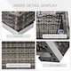 image 4 of Outsunny Rattan Garden Coffee Table, 65 cm Square Garden Rattan Table with Tempered Glass Top, All Weather Wicker Bistro Outdoor Furniture for Patio, Balcony, Porch, Deep Grey
