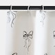 image 5 of OHS Bows Mould Proof Shower Curtain with 12 Hooks | White | Monochrome
