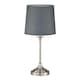 image 3 of Set of 2 Chester - Brushed Nickel Lamps | Chrome | Grey | Large | 2