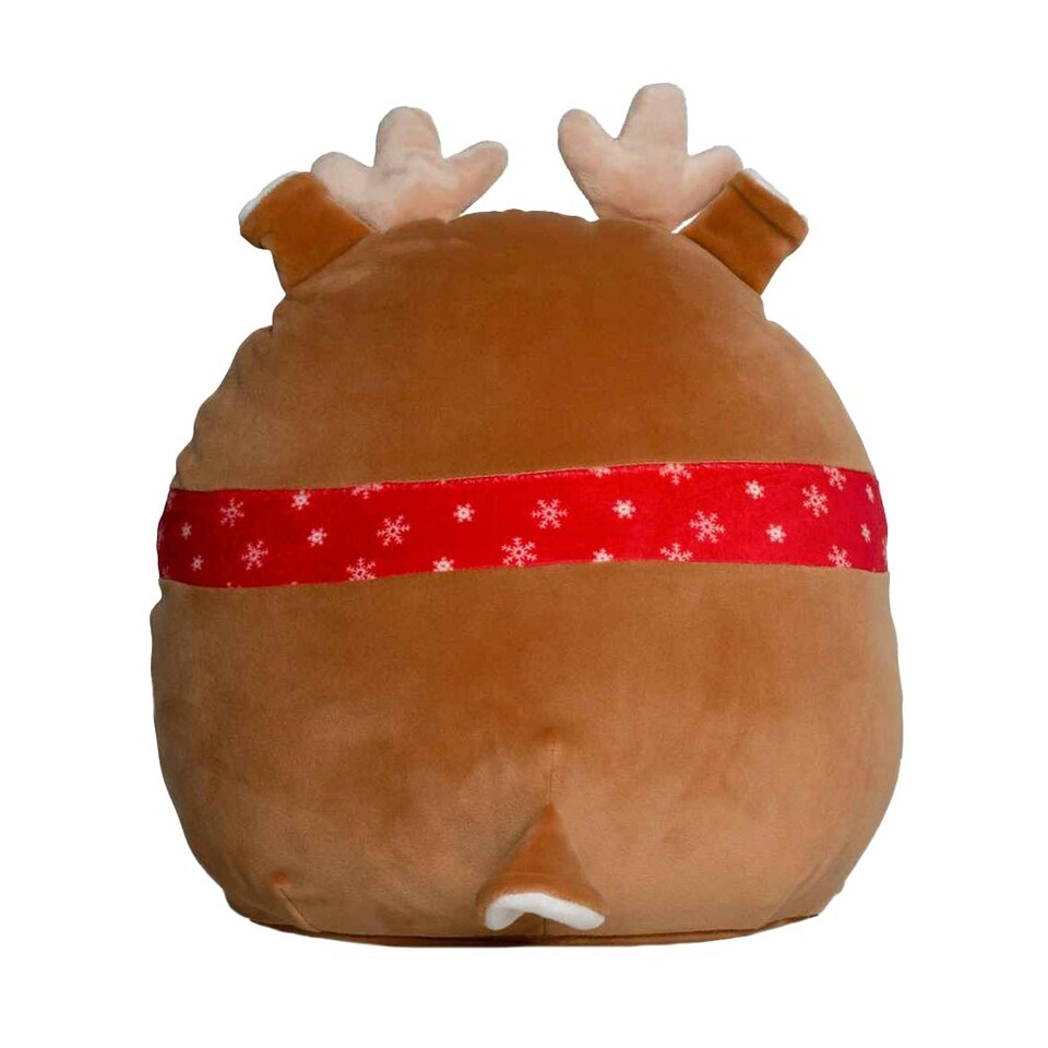 image 1 of Mumbles Squidgy Deer Christmas Plush Toy - Mid Brown - One Size