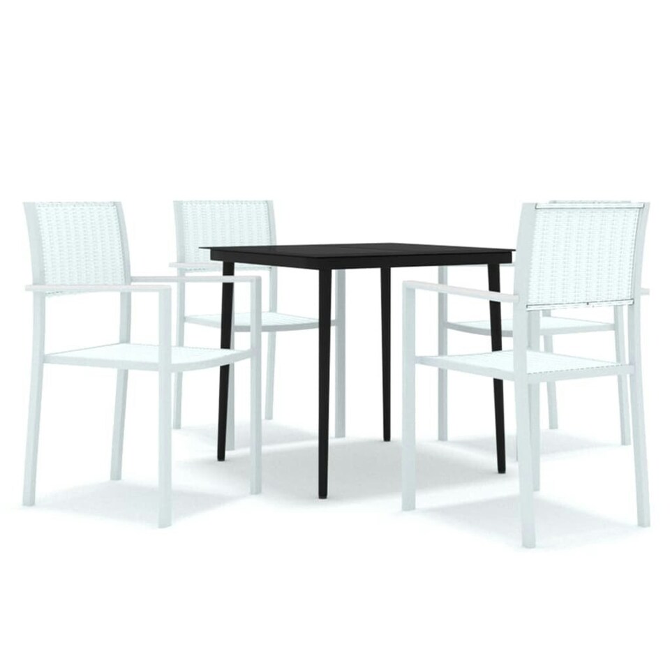 5 Piece Garden Dining Set White Tesco Groceries