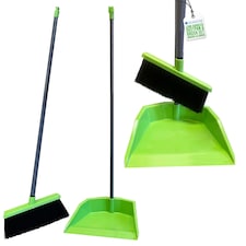 Long Handled Upright Dustpan and Brush Set Ergonomic Standing Sweeper