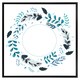 image 2 of Blue leaves frame (Picture Frame) White | M