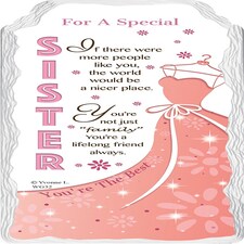 For a Special Sister Sentimental Handcrafted Ceramic Plaque