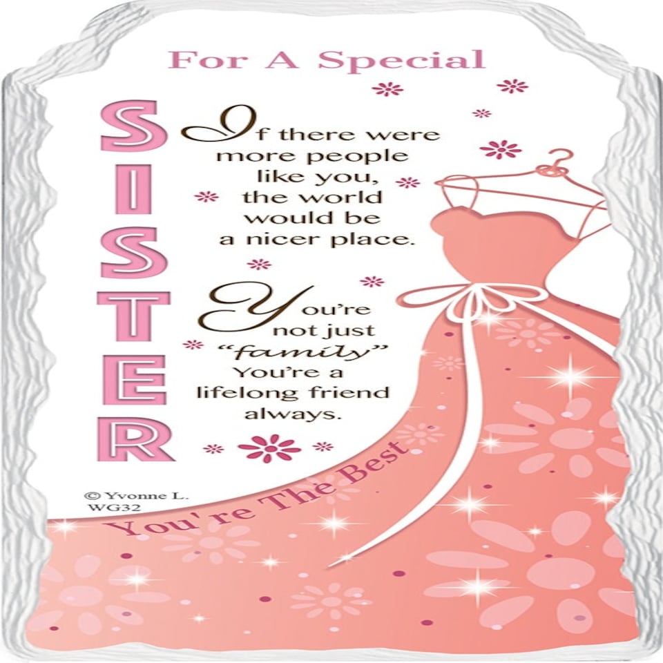 For a Special Sister Sentimental Handcrafted Ceramic Plaque