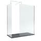 image 1 of 8mm Glass Wetroom Screens Chrome and Slate Grey Tray 1700 x 900mm | Silver | Chrome