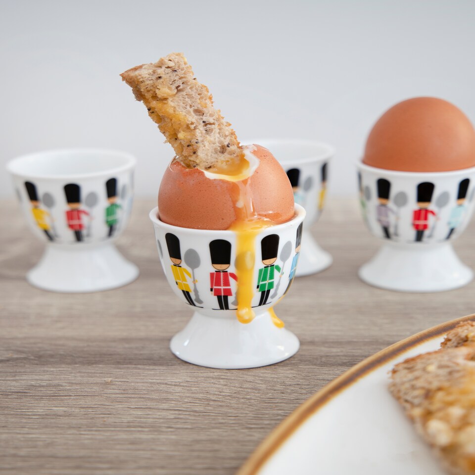 image 1 of KitchenCraft Egg Cup Set White Childrens 4 Piece