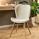 image 5 of Batilda Dining Chairs with Cream Fabric and Oak Set of 2