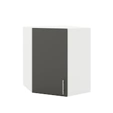 Kitchen Wall Corner Unit 600mm Cabinet With Door and Shelf 60cm - Dark Grey Matt