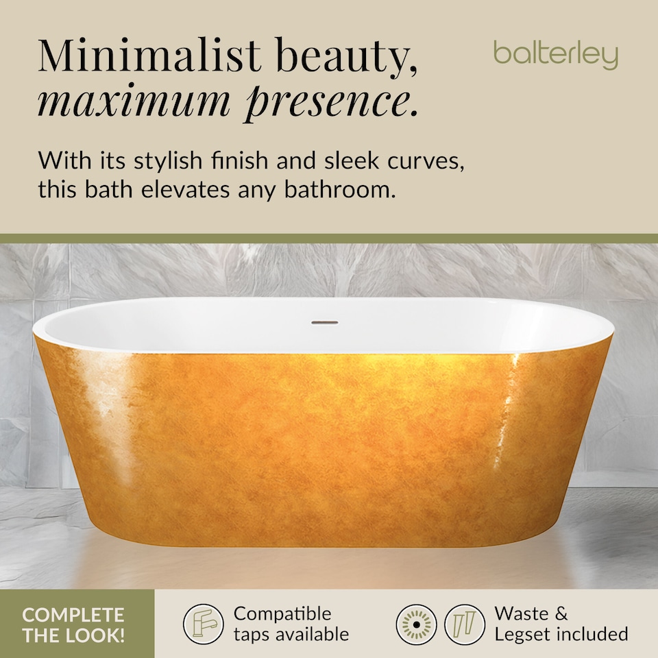 image 1 of Balterley Luxury Modern Freestanding Oval Bath | Copper | Copper