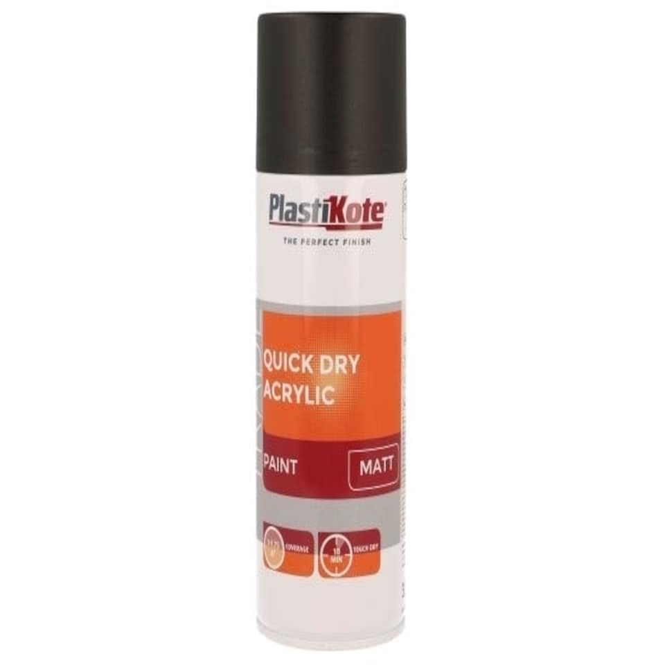 Trade Quick Dry Acrylic Spray Paint Matt Black 400ml - PKT71008