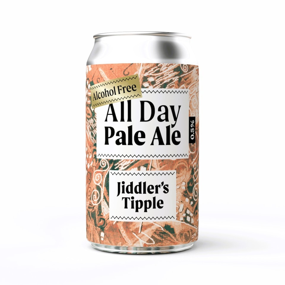 image 1 of Jiddler's Tipple - All Day Pale Ale - Alcohol Free - 0.5% ABV Craft Beer Cans - Vegan Gluten Free Beer - 12 x 330ml