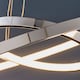 image 4 of Kline Twin Ring Ceiling Pendant Light Chrome, Frosted Acrylic