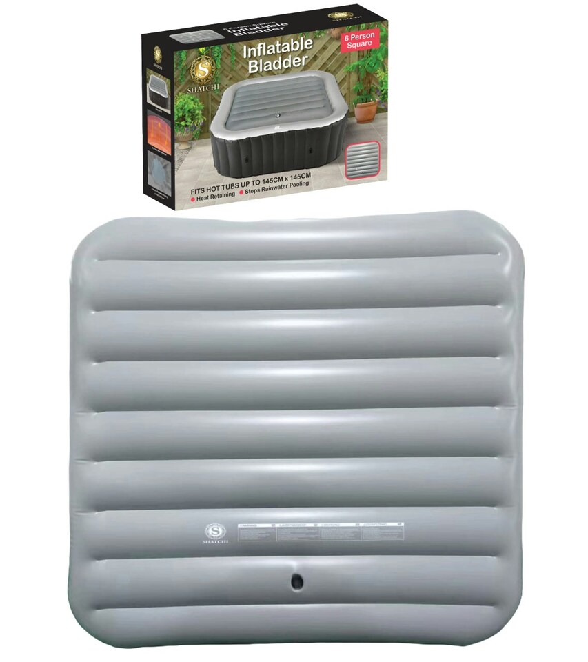 image 1 of Inflatable Square Bladder Fits All 6 Person Square Hot Tubs Up to 145cm - 140x140cm
