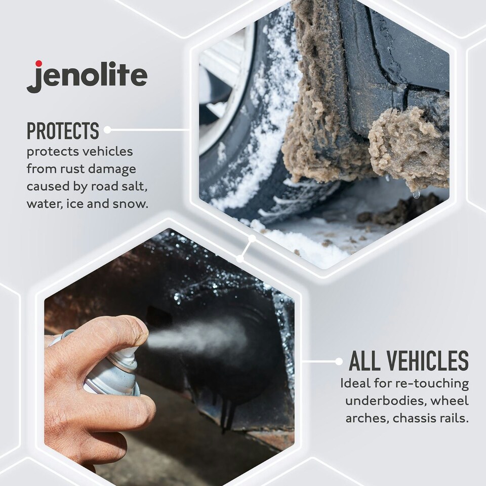 image 1 of Jenolite Rust Protection Underbody Sealer - Bitumen Black - 500ml - 3-Pack