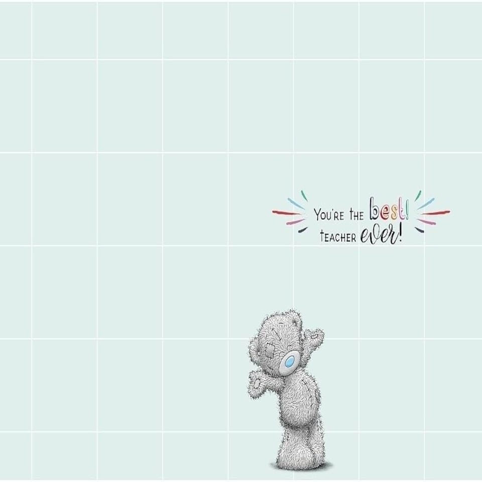 image 1 of Bear In Glasses Thank You Teacher Card