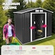 image 3 of Shed with Gable Roof - steel, foundation included, 214 x 130 x 185 cm | Grey | grey/white | 214 x 130 x 185 cm | 1