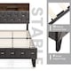 image 7 of COSTWAY Single Size Bed Frame Upholstered Slat Support Platform Bed