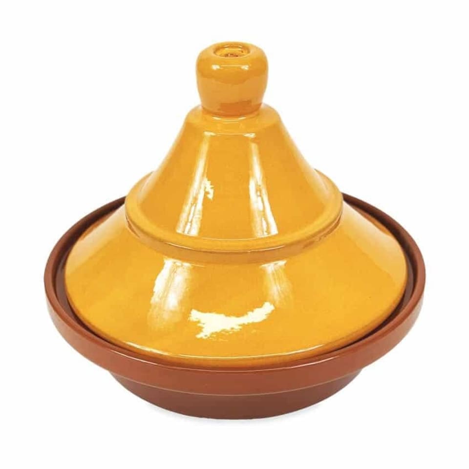 image 1 of Verano Spanish Ceramics Selena Glazed Tagine Dish - 27cm Orange