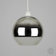image 1 of ValueLights Retro Two Tone Chrome And Clear Glass Ball Ceiling Pendant Light Shade