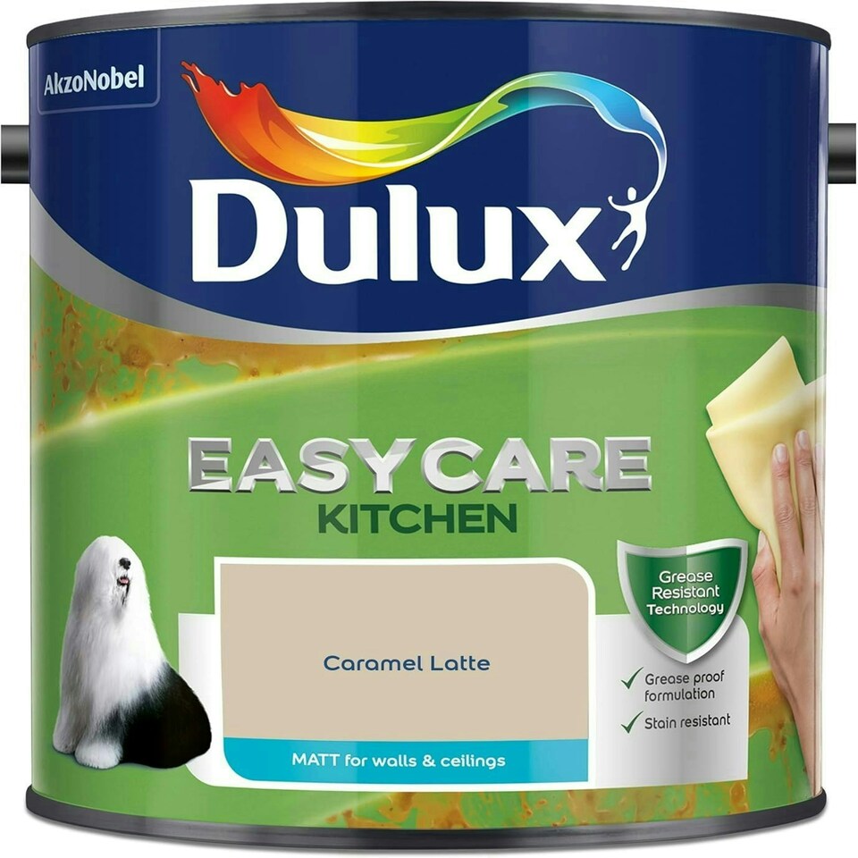 image 1 of Dulux Easycare Kitchen Matt 2.5L Caramel Latte
