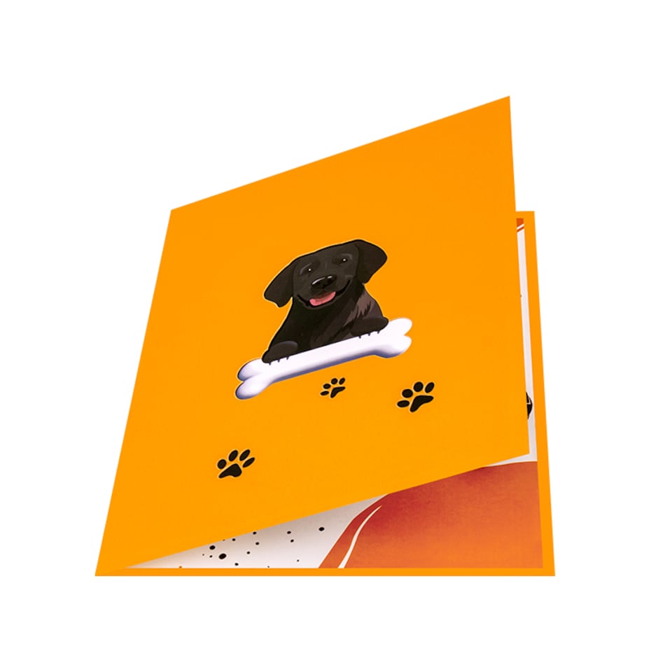 image 1 of Loyal & Loved Labrador 3D Dog Pop Up Greeting Card
