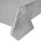 image 2 of Amscan Plastic Party Table Cover - Silver - One Size