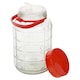 image 1 of 10L Large Glass Preserving Jar With Red Lid & Handle