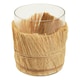 image 3 of Interiors by Premier Modern Natural Candle Holder, Coastal Styled Medium Candle Holder, Natural and Round Glass Candle Holder Cream