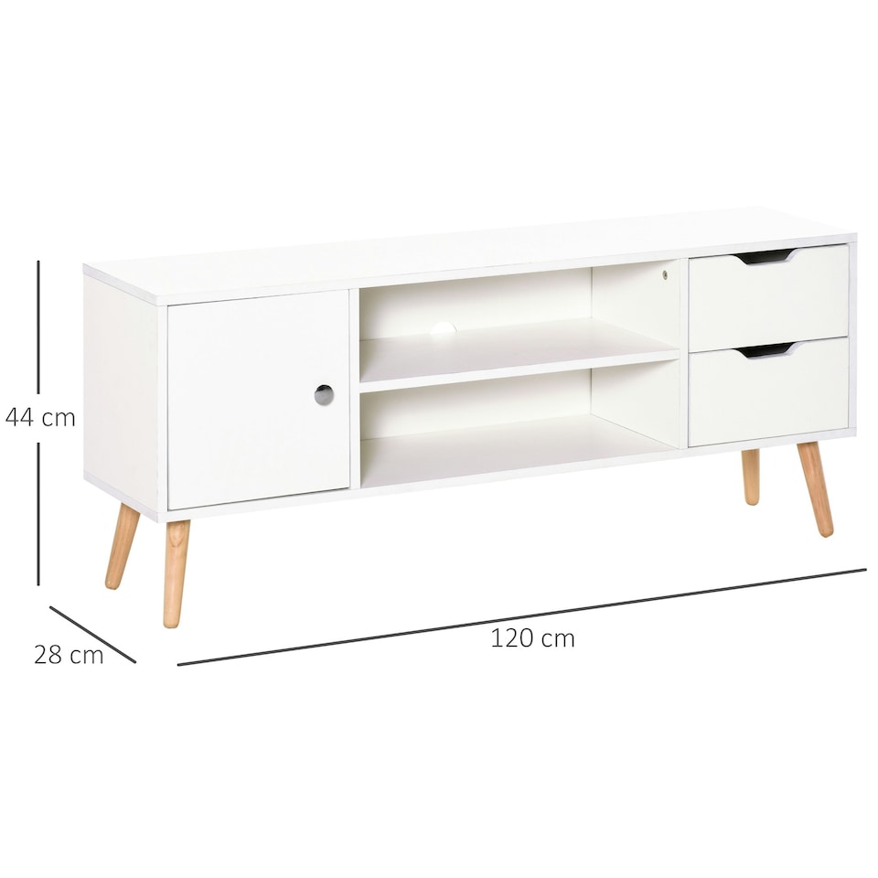 image 1 of HOMCOM Modern TV Stand W/ Storage Shelf Media Console Table Entertainment Center