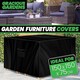 image 2 of Gracious Gardens Square 150x150x75cm Waterproof Garden Furniture Cover | Black | Black | 150x150x75cm | 1