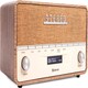 image 2 of Large Vintage Style DAB/DAB+ & FM Radio – Bluetooth – High Contrast Large Screen - AUX In – Clock & Dual Alarm – Dark Wood Cabinet – 2x5W – Mains or Battery