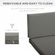 image 5 of Outsunny 3PCs Rattan Garden Seat Cushions Pads for Patio Furniture, Grey 