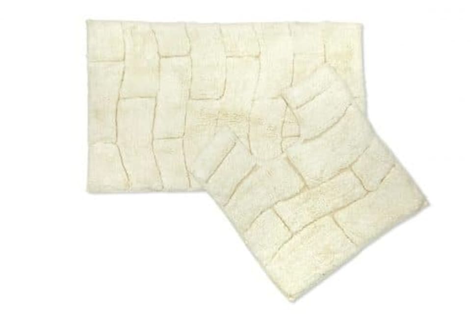image 1 of Ripple Collection Pure Cotton Jacquard 2pc Bath Set in Cream