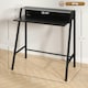 image 7 of HOMCOM 2-Tier Storage Computer Workstation with Shelf, Metal Frame Black