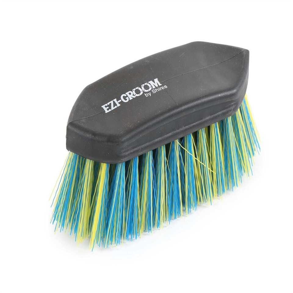 image 1 of Shires Ezi Groom Shape Up Dandy Brush Small Blue | Colour: Blue/Yellow
Size: One Size