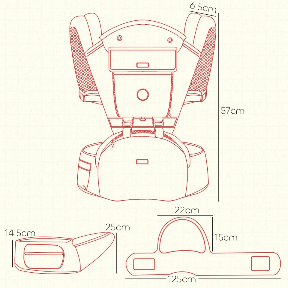 image 1 of AIYAPLAY 6-in-1 Baby Carrier for Newborn, Toddler with Removable Seat, Grey