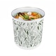 image 6 of Pretty Green Leaves Food Waste Caddy - Enamel 2L Kitchen Compost Bin