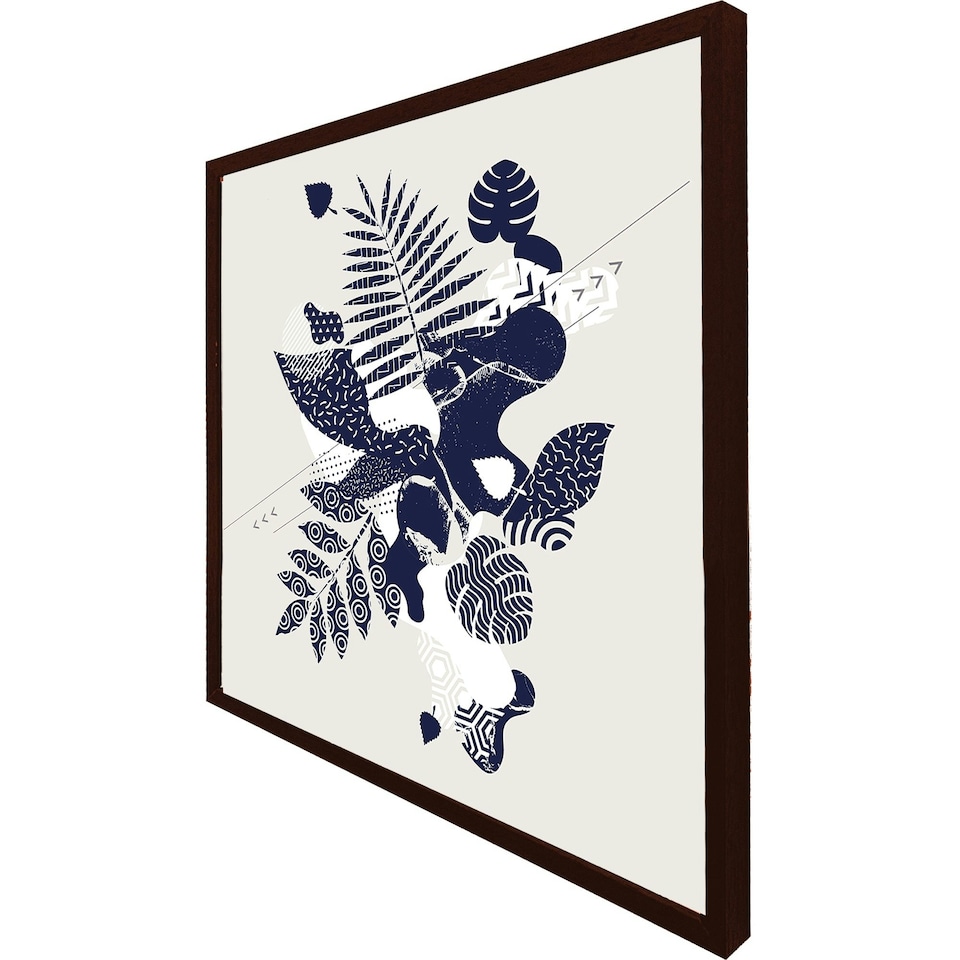 image 1 of Decorative leaf prints (Picutre Frame) Black | M