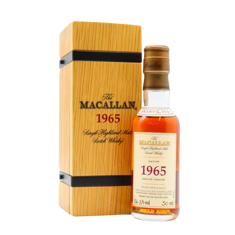 Macallan - Fine & Rare Single Malt Scotch 1965 36 year old Whisky Miniature