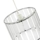 image 4 of Designer Pendant Light Shade with Rippled Acrylic Transparent Columns | Chrome | Chrome | 1