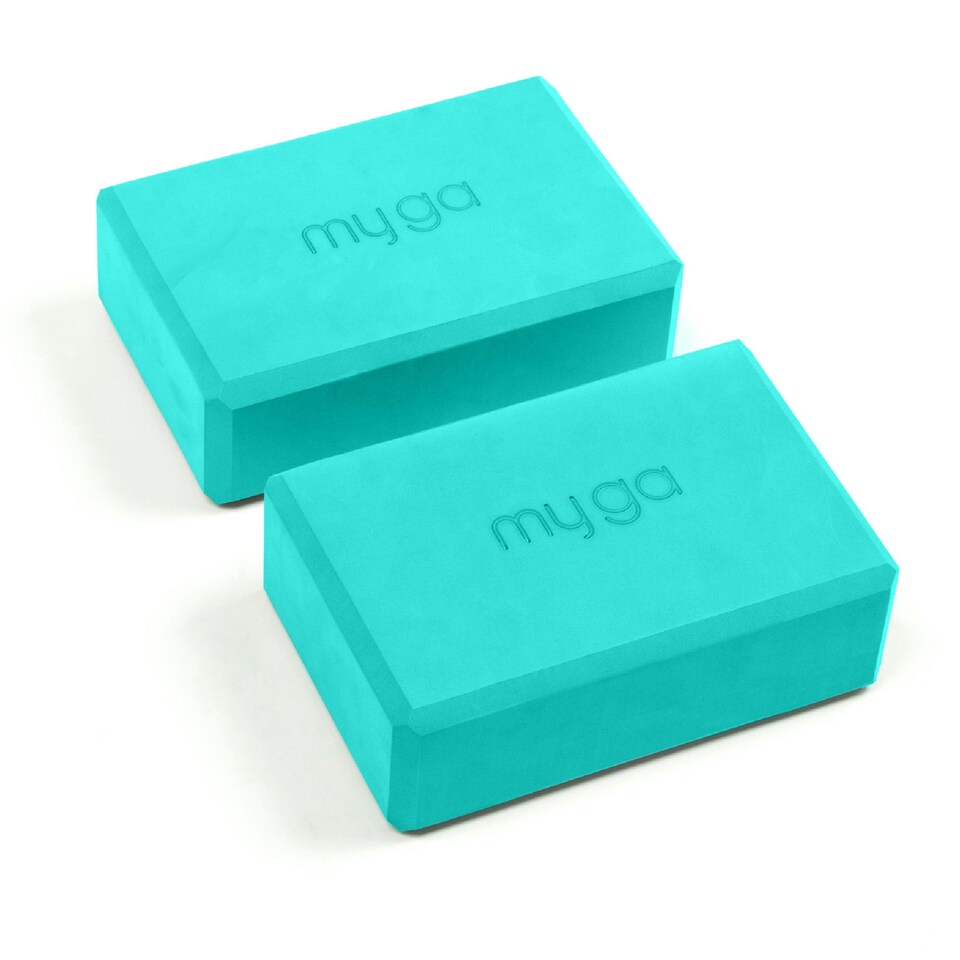 image 1 of Myga Pair of Foam Yoga Blocks - Turquoise