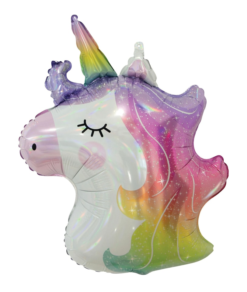 image 1 of Unicorn Head Design Jumbo Foil Balloon
