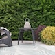image 4 of JVL Luna Set of 2 Natural Bulb Shaped Willow Wood Lantern With Wooden Handle, Grey Wash