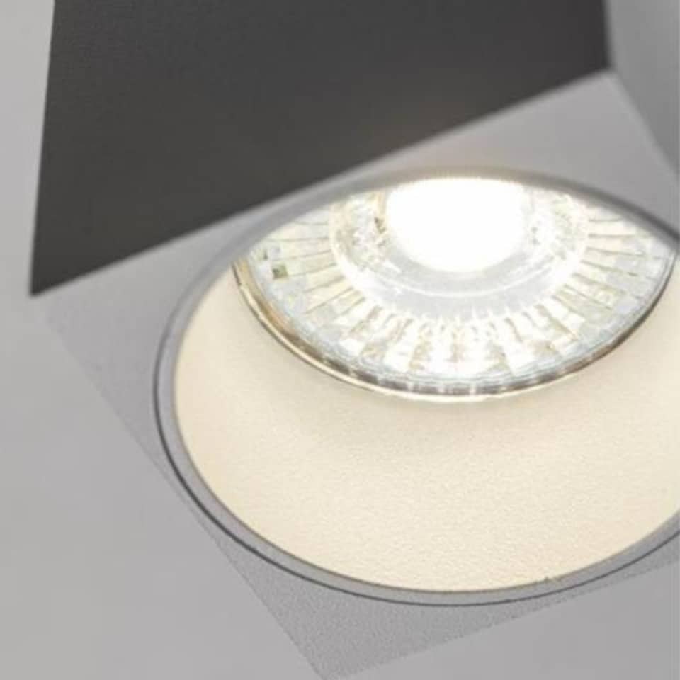 image 1 of CGC ARIES White Adjustable Surface Mount Rectangular GU10 Ceiling Spotlight White